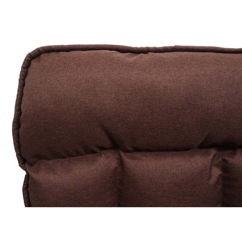 Chaise de salle à manger capacité de charge 160kg dossier réglable métal - tissu/textile marron foncé