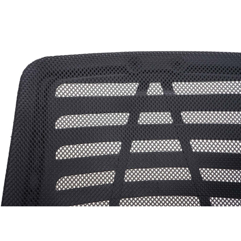 Chaise de bureau dossier ergonomique, revêtement filet tissu/textile - noir
