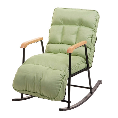 Fauteuil à bascule Fauteuil relax, fonction couchage métal - tissu/textile vert menthe