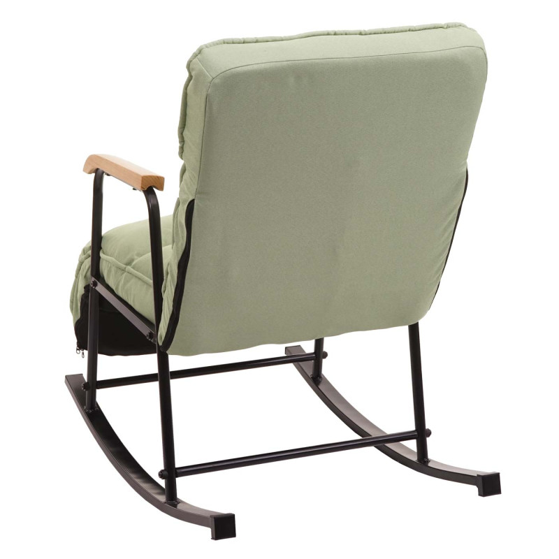 Fauteuil à bascule Fauteuil relax, fonction couchage métal - tissu/textile vert menthe