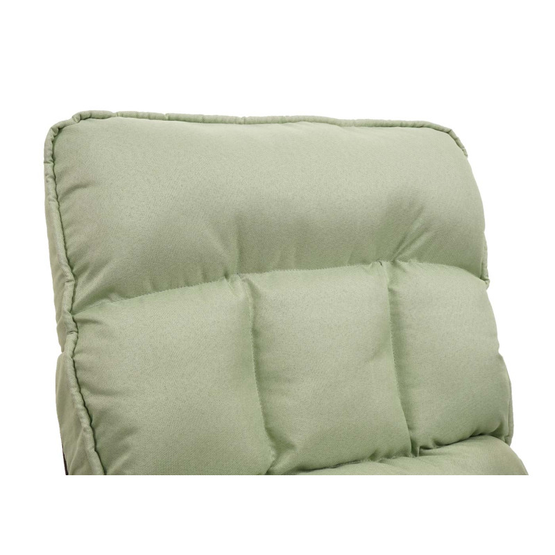 Fauteuil à bascule Fauteuil relax, fonction couchage métal - tissu/textile vert menthe