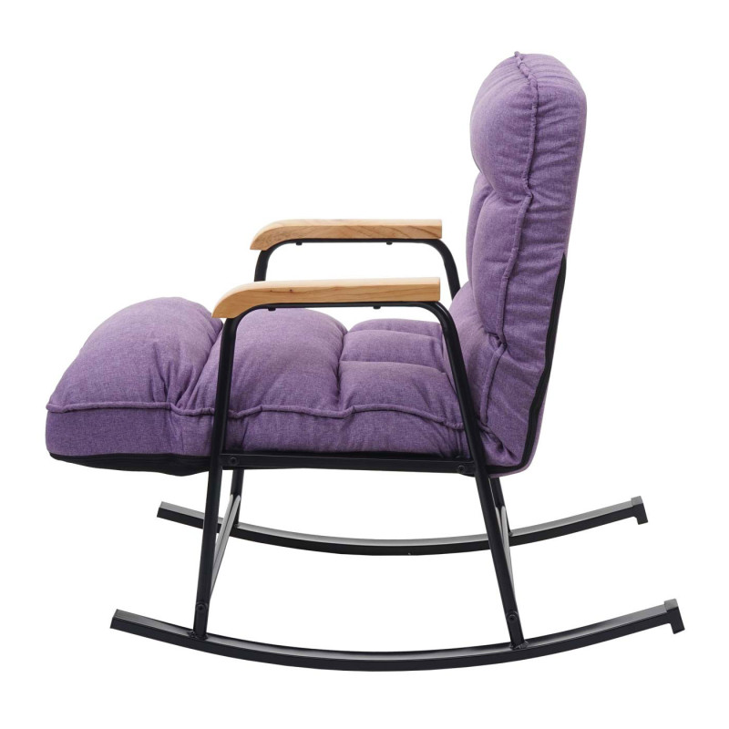 Fauteuil à bascule Fauteuil relax, fonction couchage métal - tissu/textile lilas mauve