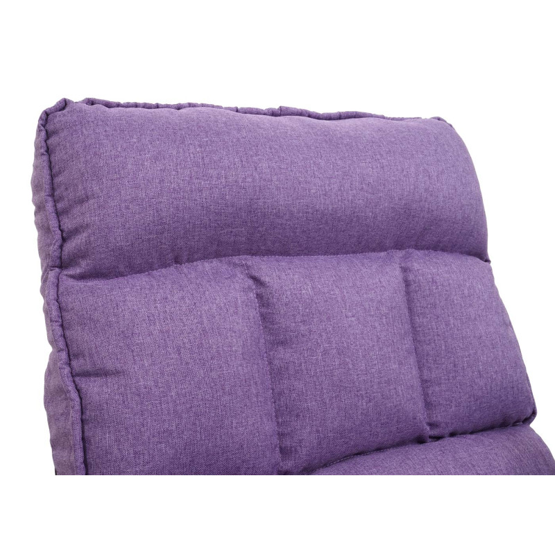 Fauteuil à bascule Fauteuil relax, fonction couchage métal - tissu/textile lilas mauve