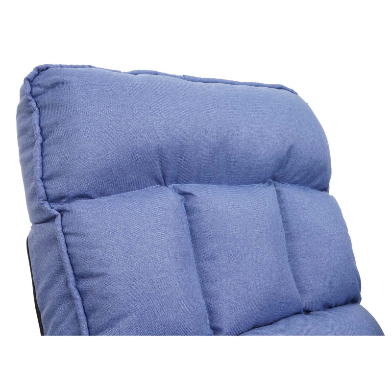 Fauteuil à bascule Fauteuil relax, fonction couchage métal - tissu/textile bleu