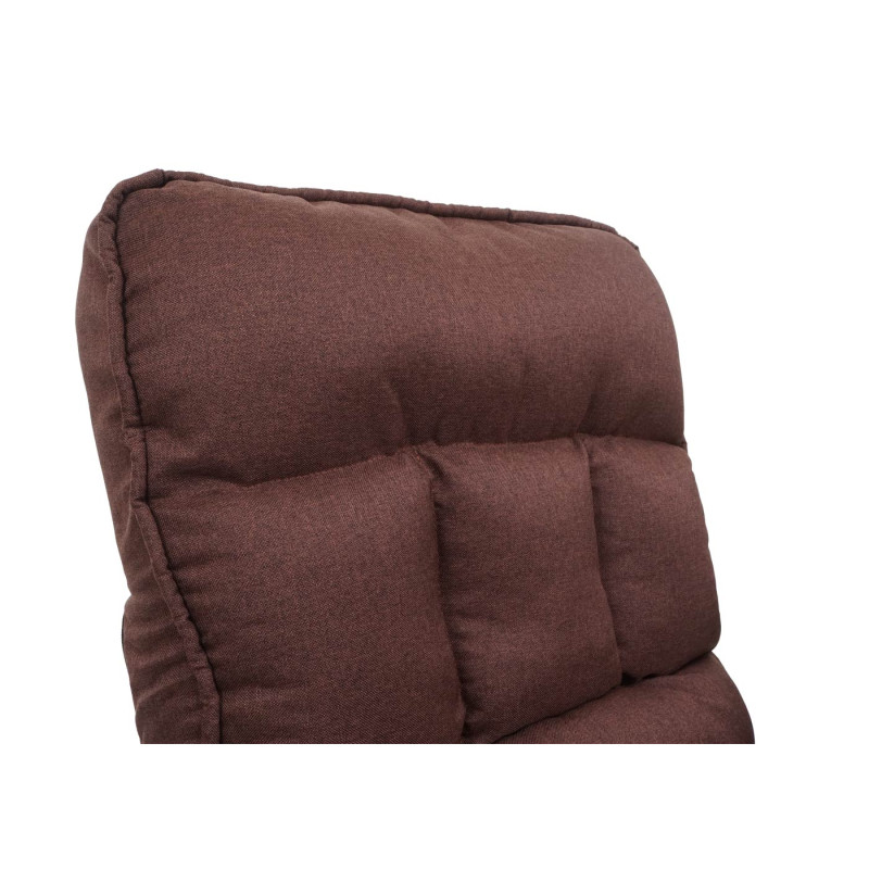 Fauteuil à bascule Fauteuil relax, fonction couchage métal - tissu/textile marron foncé