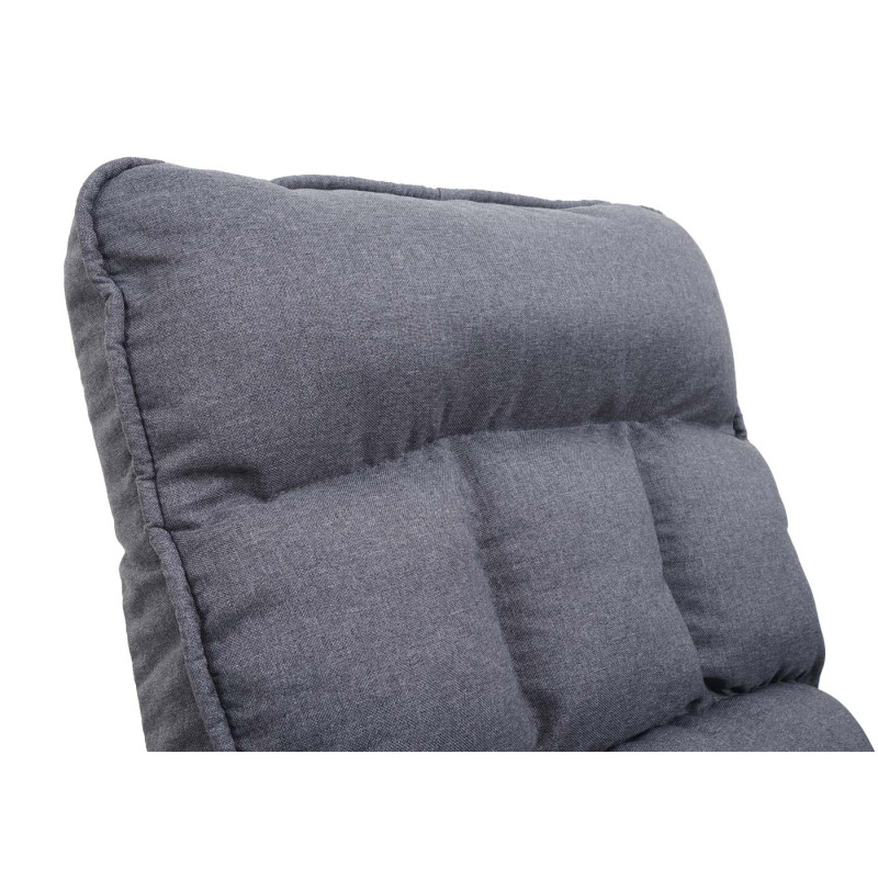 Fauteuil à bascule Fauteuil relax, fonction couchage métal - tissu/textile gris foncé