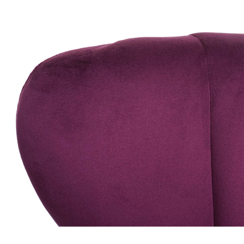 Fauteuil Lounge Fauteuil Cocktail Fauteuil rembourré, velours - bordeaux