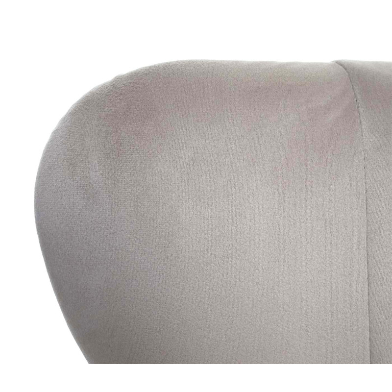 Fauteuil Lounge Fauteuil Cocktail Fauteuil rembourré, velours - taupe