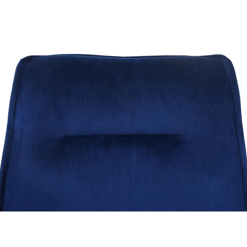 Lot de 6 chaises de salle à manger chaise rembourrée, , métal velours - bleu