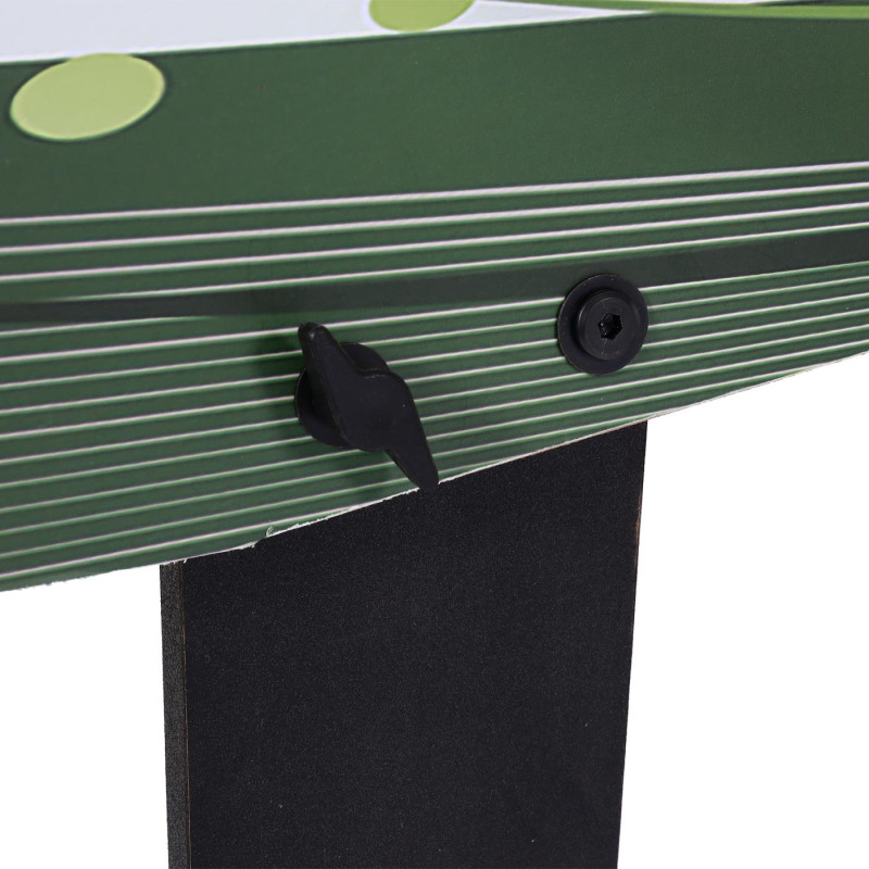 Baby-foot London, table de baby-foot, pliable 84x121x105 - blanc/vert motif football