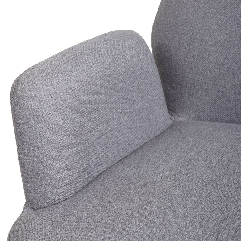 Lot de 6 chaises de salle à manger , chaise pivotante Auto-Position tissu/textile acier - gris clair