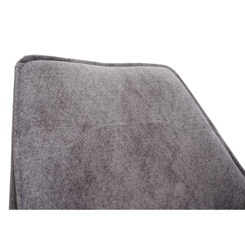 Lot de 6 chaises de salle à manger  rembourrée Chaise avec accoudoirs, tissu/textile métal - gris foncé