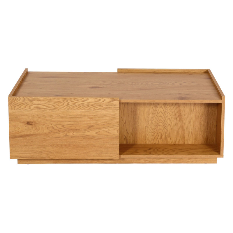 Table basse Table de salon Table d'appoint Table de salon, tiroir, MDF 110x50x40cm - aspect chêne