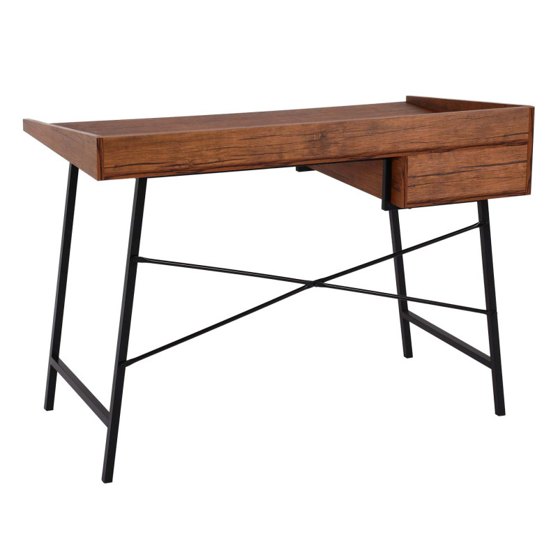 Table de chevet table de maquillage, tiroir structure 3D 98x114x60cm MVG-certifié - brun