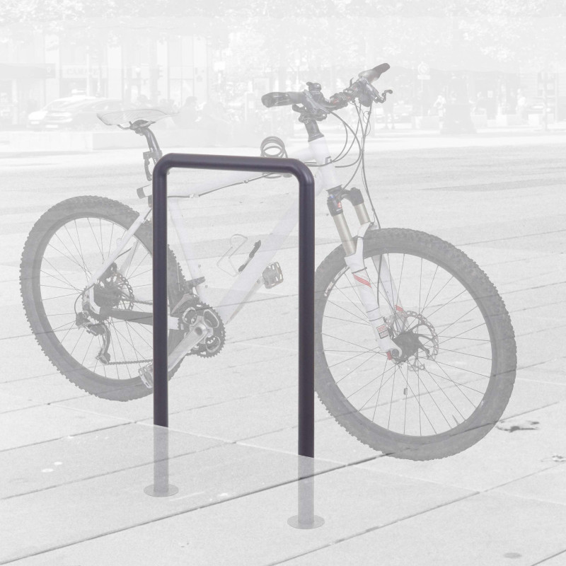 Arceau à vélo support à vélo, acier inoxydable thermolaqué 120x60x12cm - anthracite