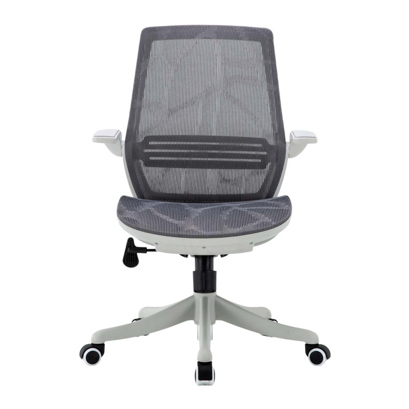 SIHOO chaise de bureau dossier ergonomique en forme de S, soutien de la taille accoudoir relevable - gris