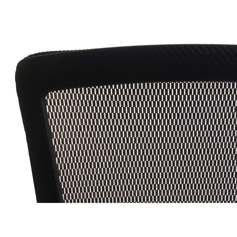 Chaise de bureau dossier ergonomique en forme de S, soutien de la taille réglable - noir