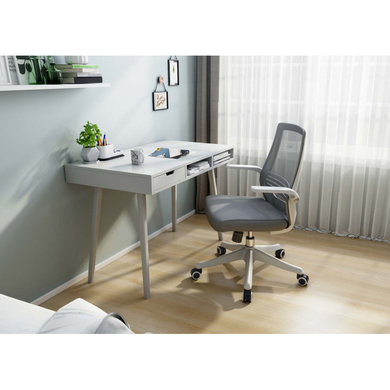 SIHOO Chaise de bureau ergonomique moderne respirante, soutien de la taille, accoudoir relevable - gris