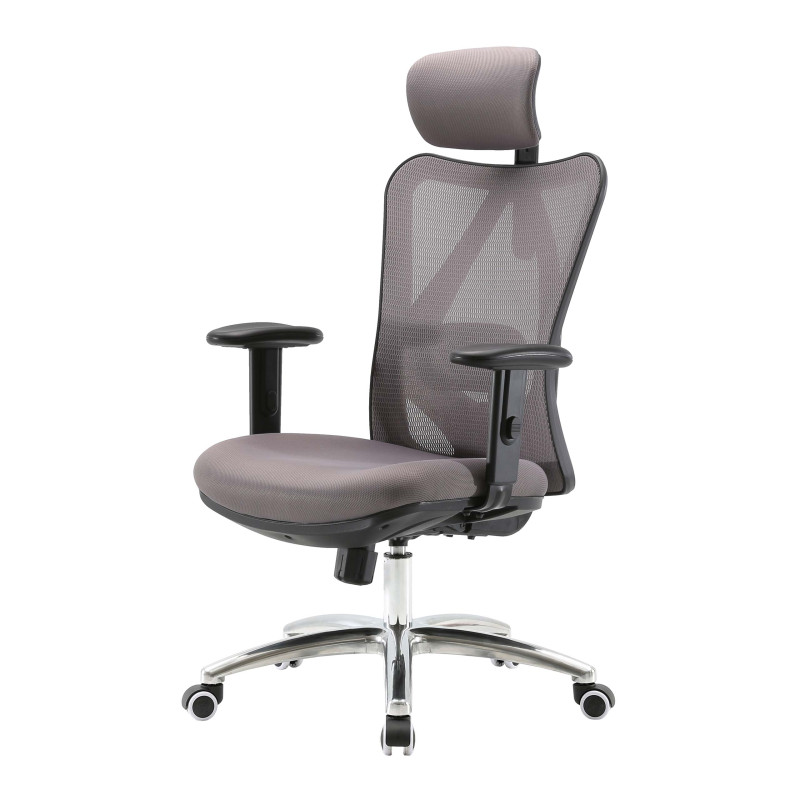 Chaise de bureau chaise de bureau, ergonomique charge maximale 150kg - sans repose-pieds, gris