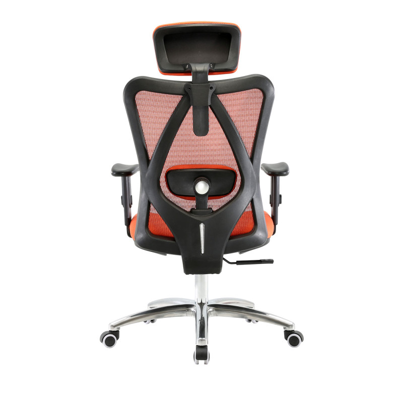 Chaise de bureau chaise de bureau, ergonomique charge maximale 150kg - sans repose-pieds, orange