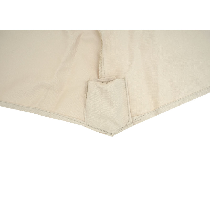 Revêtement de parasol 8 baleines rondes Ø4m 220g/m² polyester - crème-beige