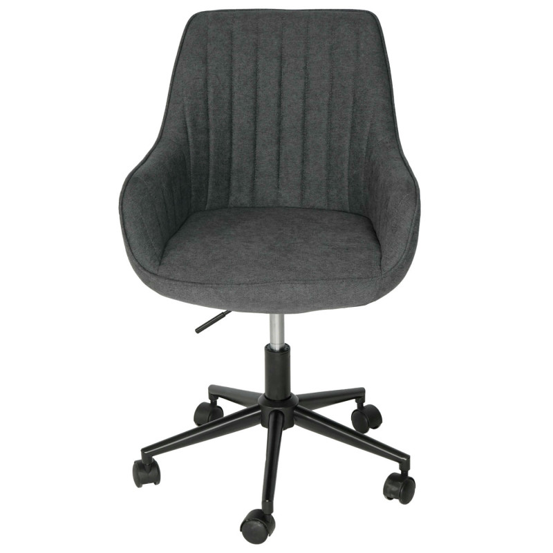 Chaise de bureau chaise pivotante chaise de bureau tissu/textile - anthracite