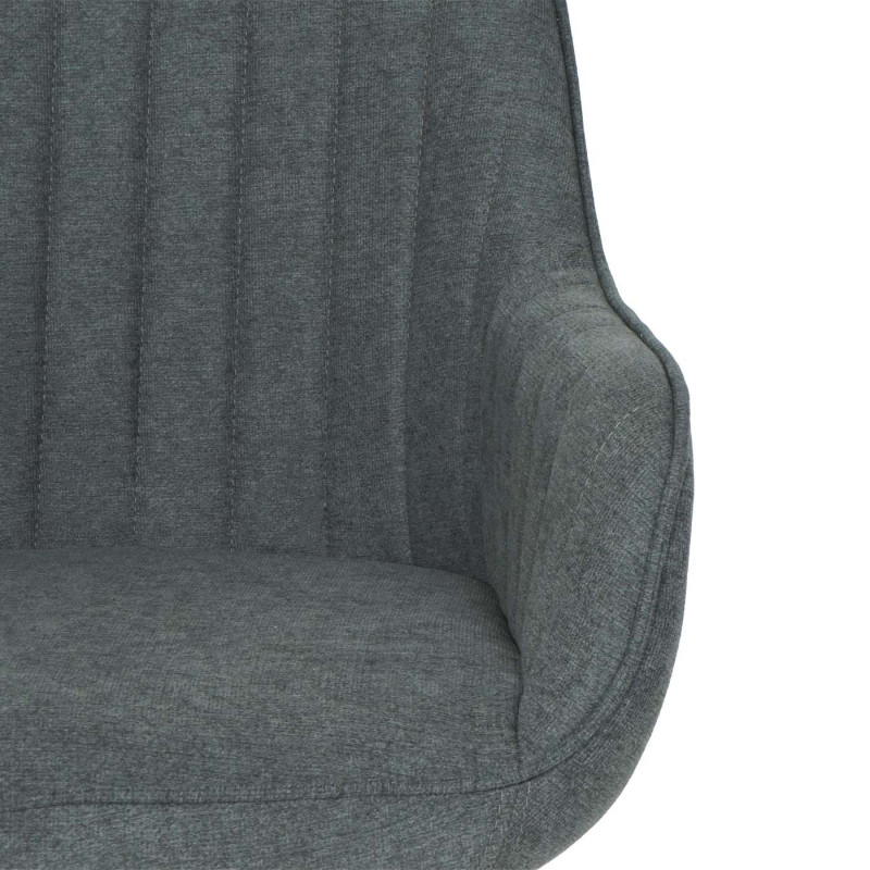 Chaise de bureau chaise pivotante chaise de bureau tissu/textile - anthracite