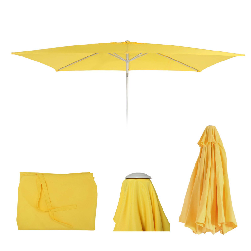 Toile de rechange pour parasol N23 2x3m rectangulaire tissu/textile 4,5kg - jaune