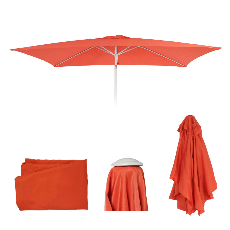 Toile de rechange pour parasol N23 2x3m rectangulaire tissu/textile 4,5kg - terre cuite