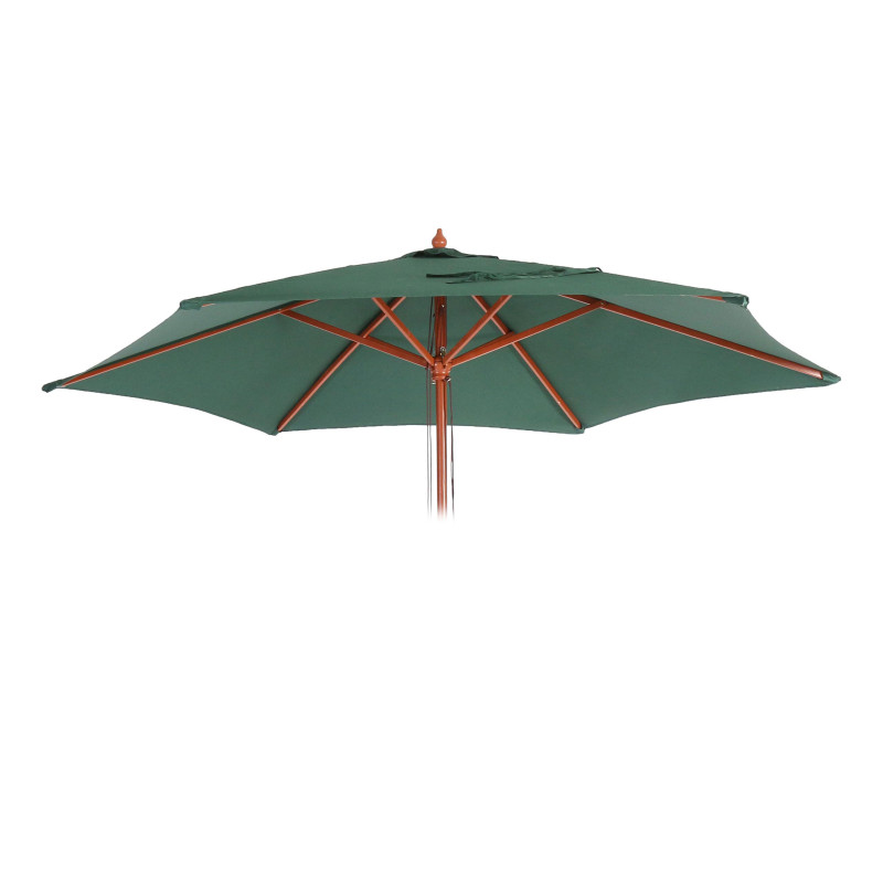 Toile de rechange pour parasol Florida, Toile de rechange pour parasol, Ø 3m polyester 6 baleines - vert olive