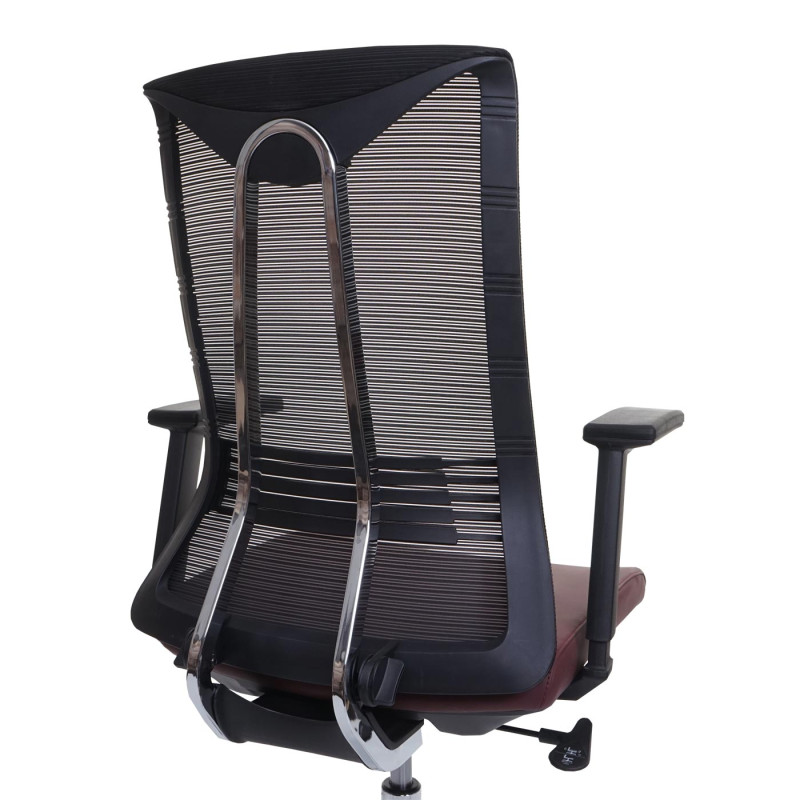 Chaise de bureau chaise pivotante chaise de bureau, ergonomique similicuir - bordeaux