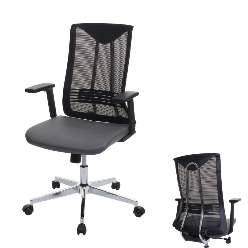 Chaise de bureau chaise pivotante chaise de bureau, ergonomique similicuir - Gris