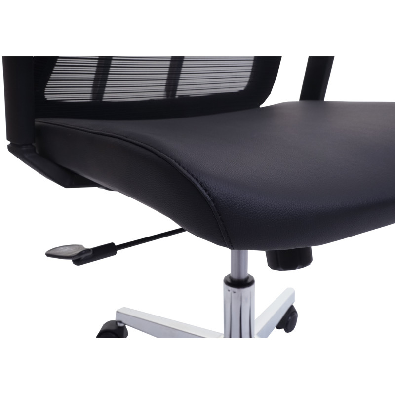 Chaise de bureau chaise pivotante chaise de bureau, ergonomique similicuir - noir