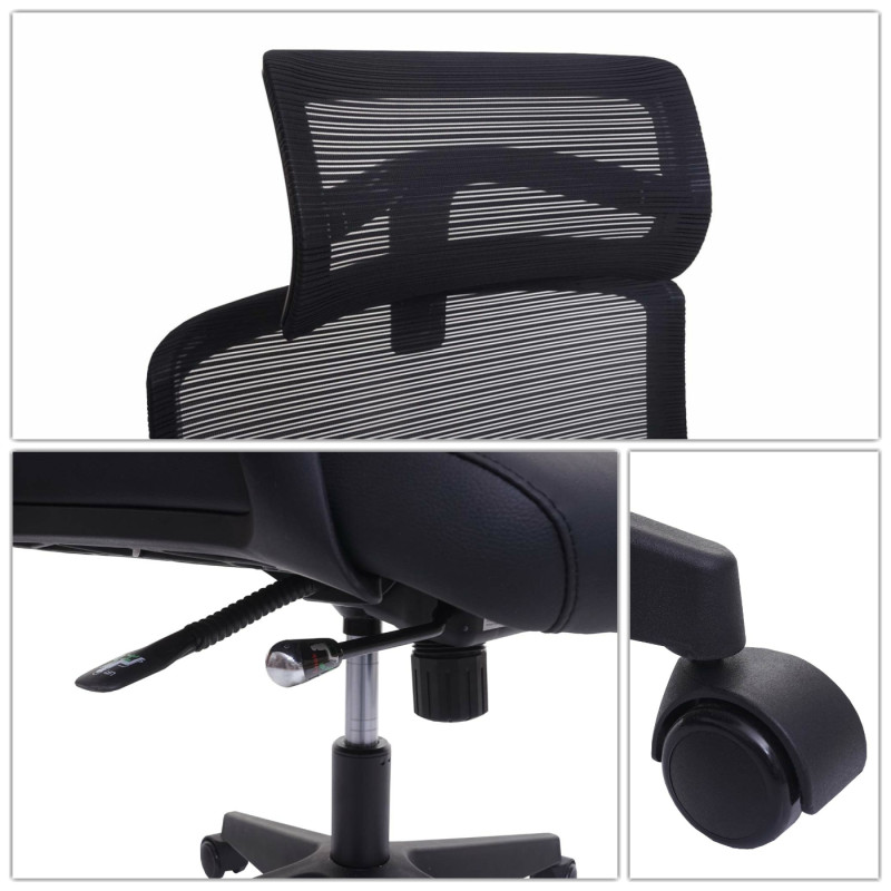 Chaise de bureau chaise pivotante chaise de bureau, appui-tête ergonomique, similicuir - vert-olive