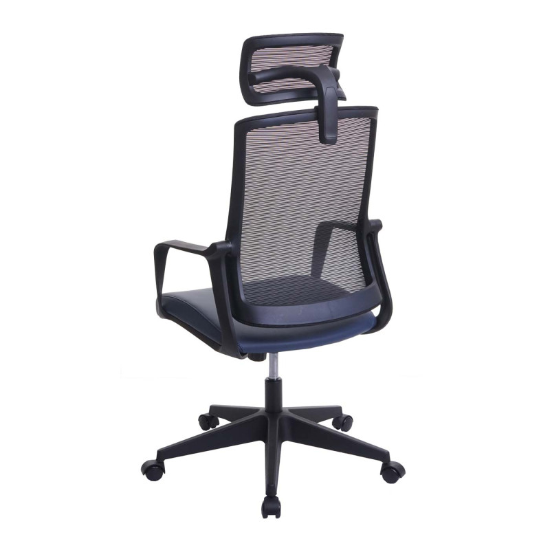 Chaise de bureau chaise pivotante chaise de bureau, appui-tête ergonomique, similicuir - bleu-gris