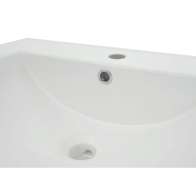 Lavabo lavabo à main lavabo meuble salle de bain, céramique rectangulaire blanc - 92cm 30mm bord