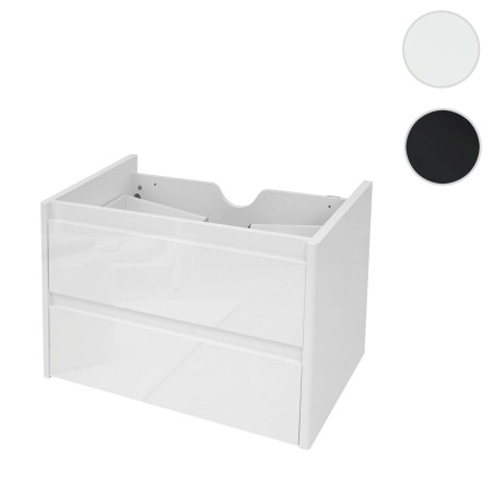 Meuble sous-vasque meuble sous-vasque salle de bain, brillant Soft-Close 50x60cm - noir