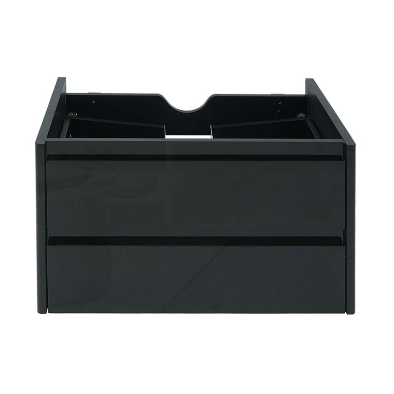 Meuble sous-vasque meuble sous-vasque salle de bain, brillant Soft-Close 50x60cm - noir