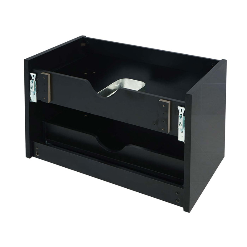 Meuble sous-vasque meuble sous-vasque salle de bain, brillant Soft-Close 50x60cm - noir