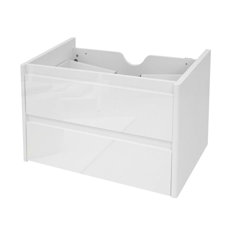 Meuble sous-vasque meuble sous-vasque salle de bain, brillant Soft-Close 50x60cm - blanc