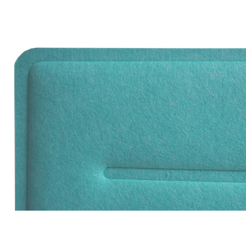 Séparateur de bureau écran de confidentialité pour bureau pinces tissu/textile 100x30cm turquoise