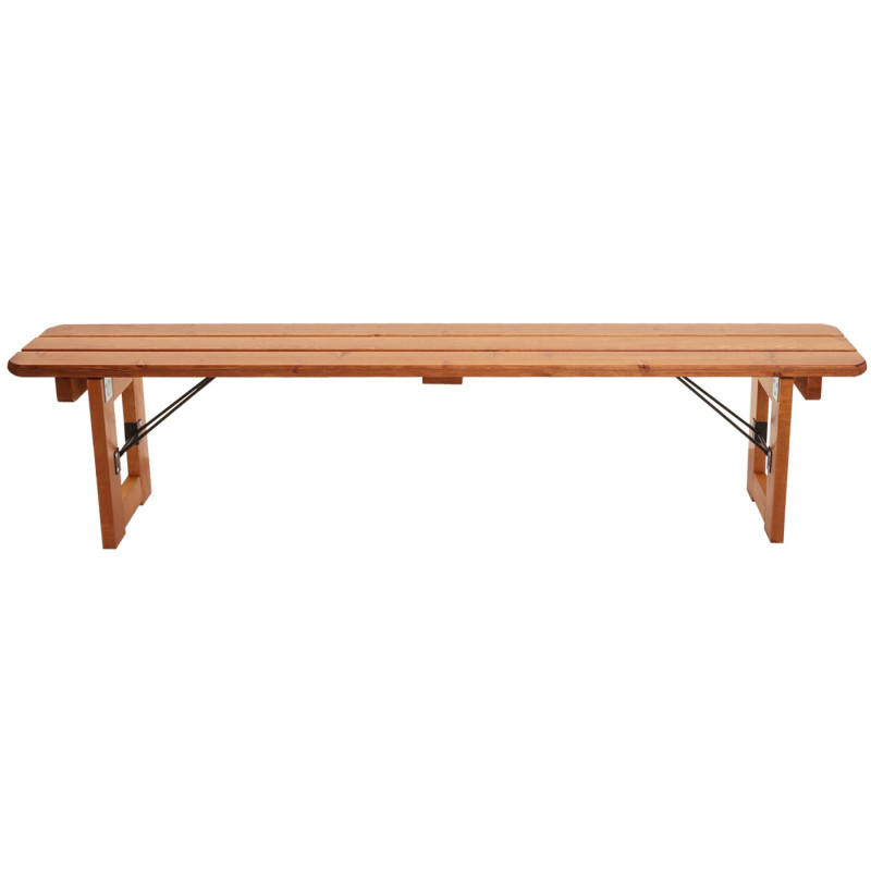 2x Banc banc pour ensemble de table à bière banc de jardin, pliable bois laqué, 180cm