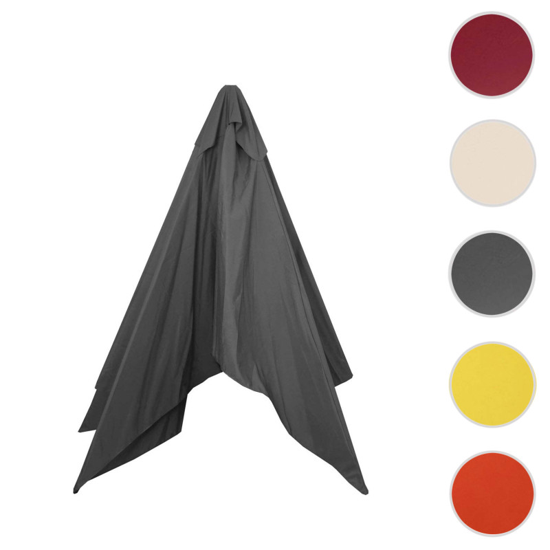Toile de rechange pour parasol Florida, toile de parasol de rechange, Ø 3,5m polyester 6kg - anthracite