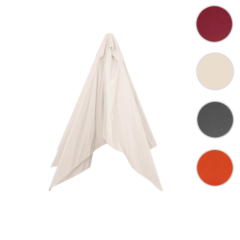 Toile pour parasol Florida, toile de remplacement pour parasol, polyester 3x4m - crème