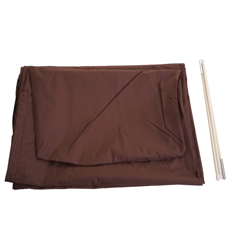 Housse de protection pour parasol jusqu'à 3,5 m, housse avec fermeture éclair - brun