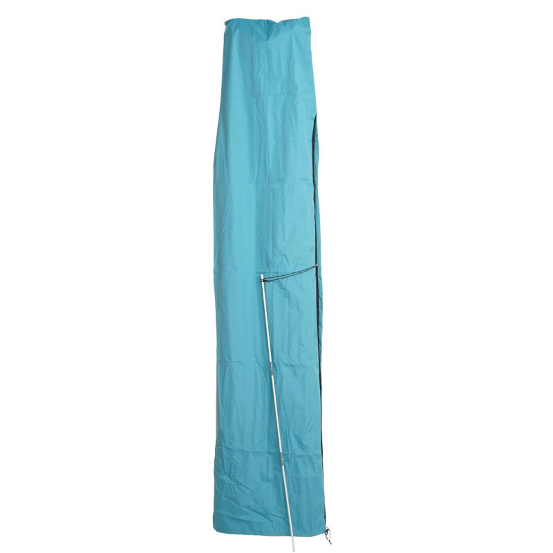 Housse de protection pour parasol jusqu'à 3,5 m, housse avec fermeture éclair - turquoise
