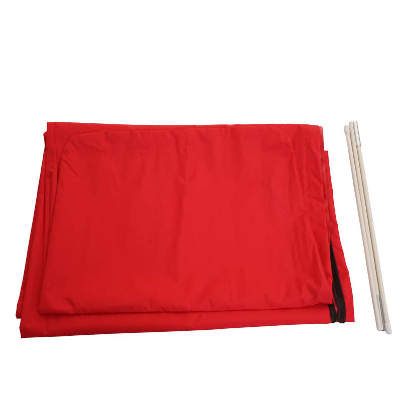 Housse de protection pour parasol jusqu'à 4,3 m (3x3 m), housse avec fermeture éclair - rouge