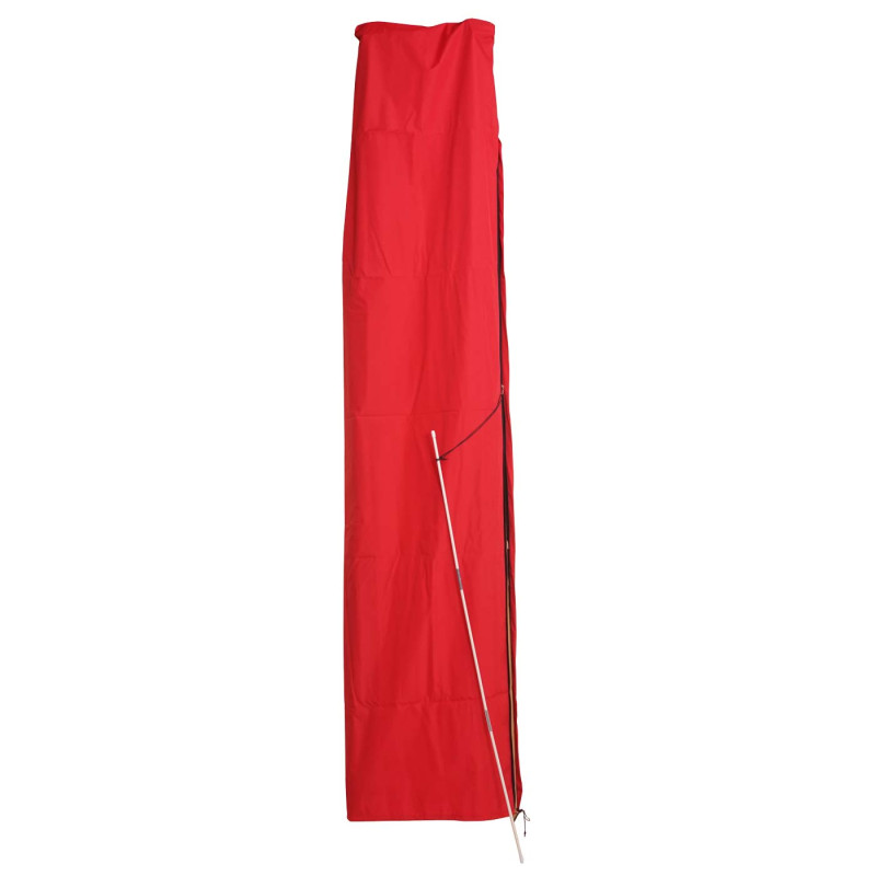 Housse de protection pour parasol jusqu'à 4,3 m (3x3 m), housse avec fermeture éclair - rouge