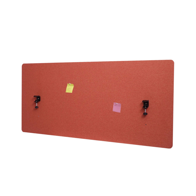 Séparation acoustique de bureau écran de confidentialité pour bureau tissu/textile - 140x60cm brun