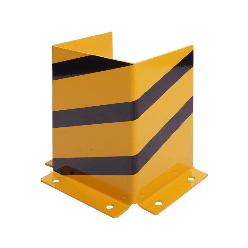 Protection contre les chocs avec boulon d'ancrage métallique en forme de U 40x30x25cm jaune-noir